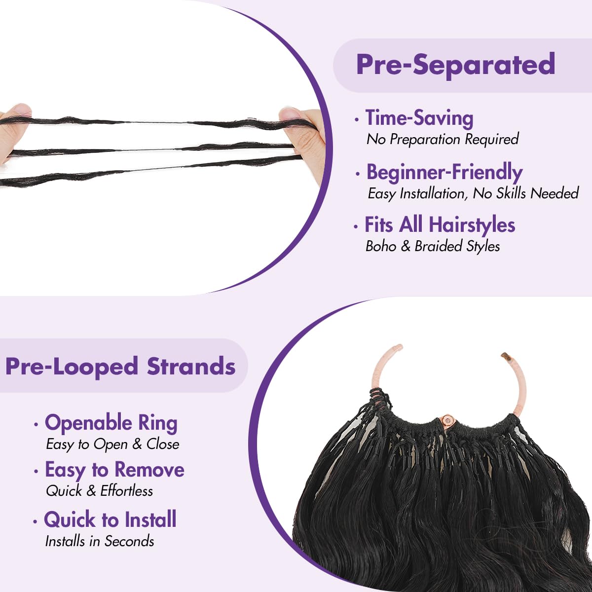 Mamushow invisible knot detail demonstrating natural scalp look