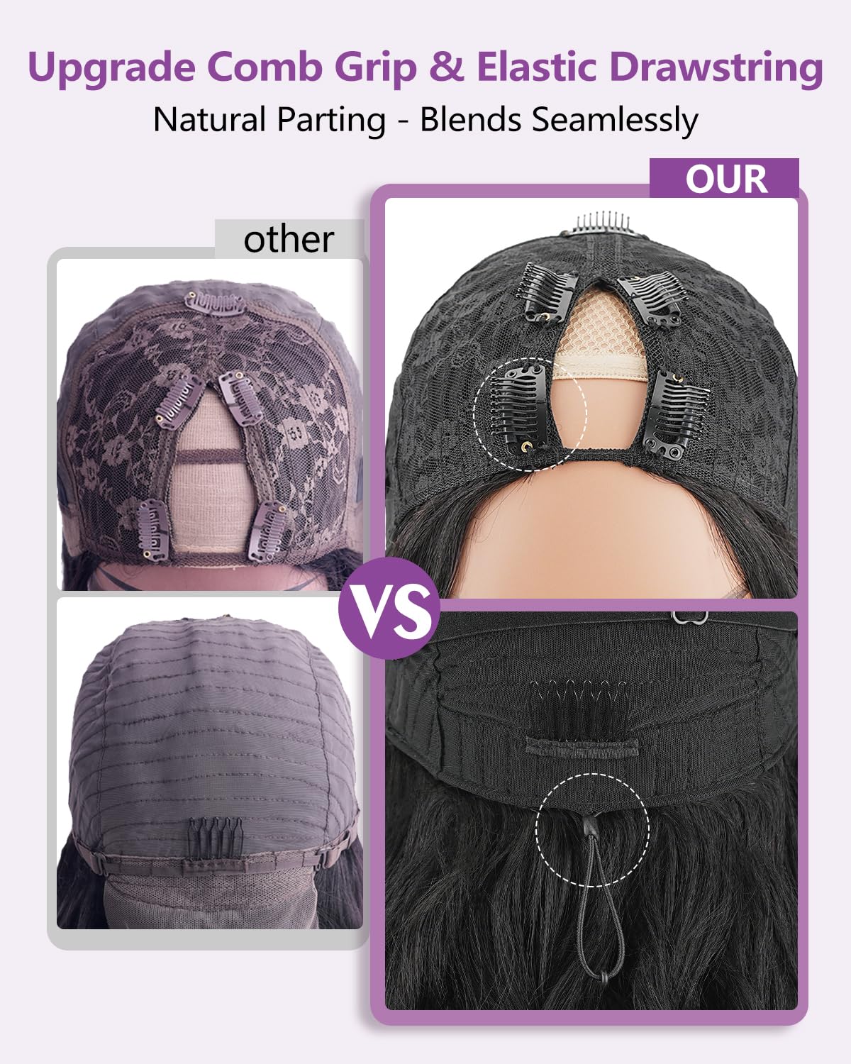 Mamushow length comparison showing 22 inch scale for volume and coverage benefit