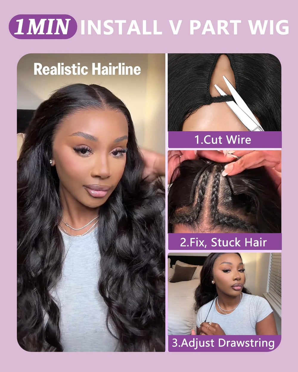 Mamushow styled with heat tools showing restyling versatility and hold benefit