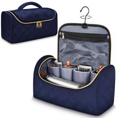 Mancro front view of blue case showing compact protective shape and travel readiness