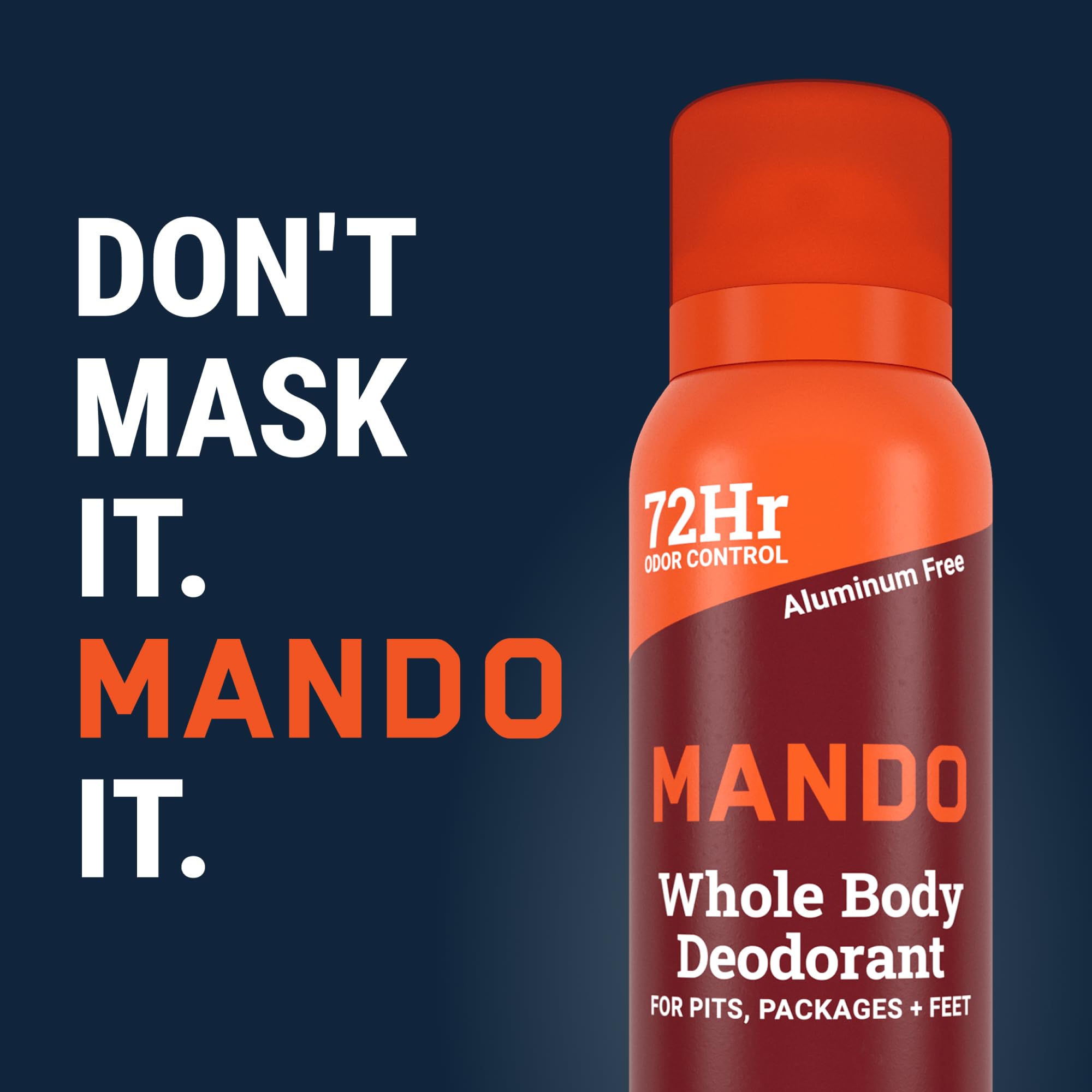 Mando can on bathroom vanity conveying attractive scent and routine use