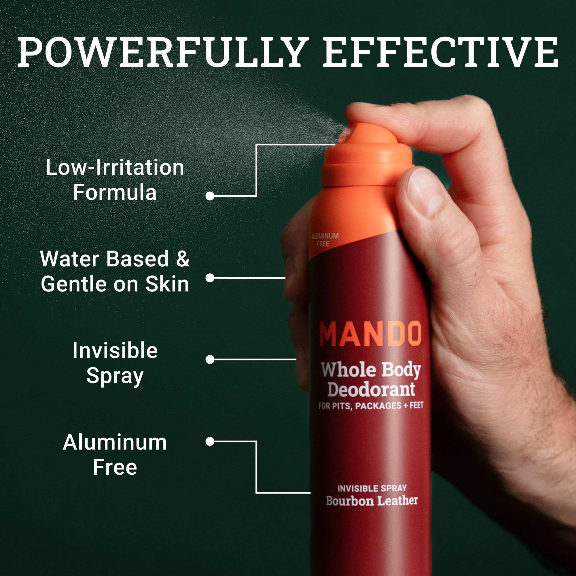 Mando nozzle detail illustrating easy spray and precise application