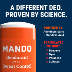 Mando label details highlighting ingredient-free claims