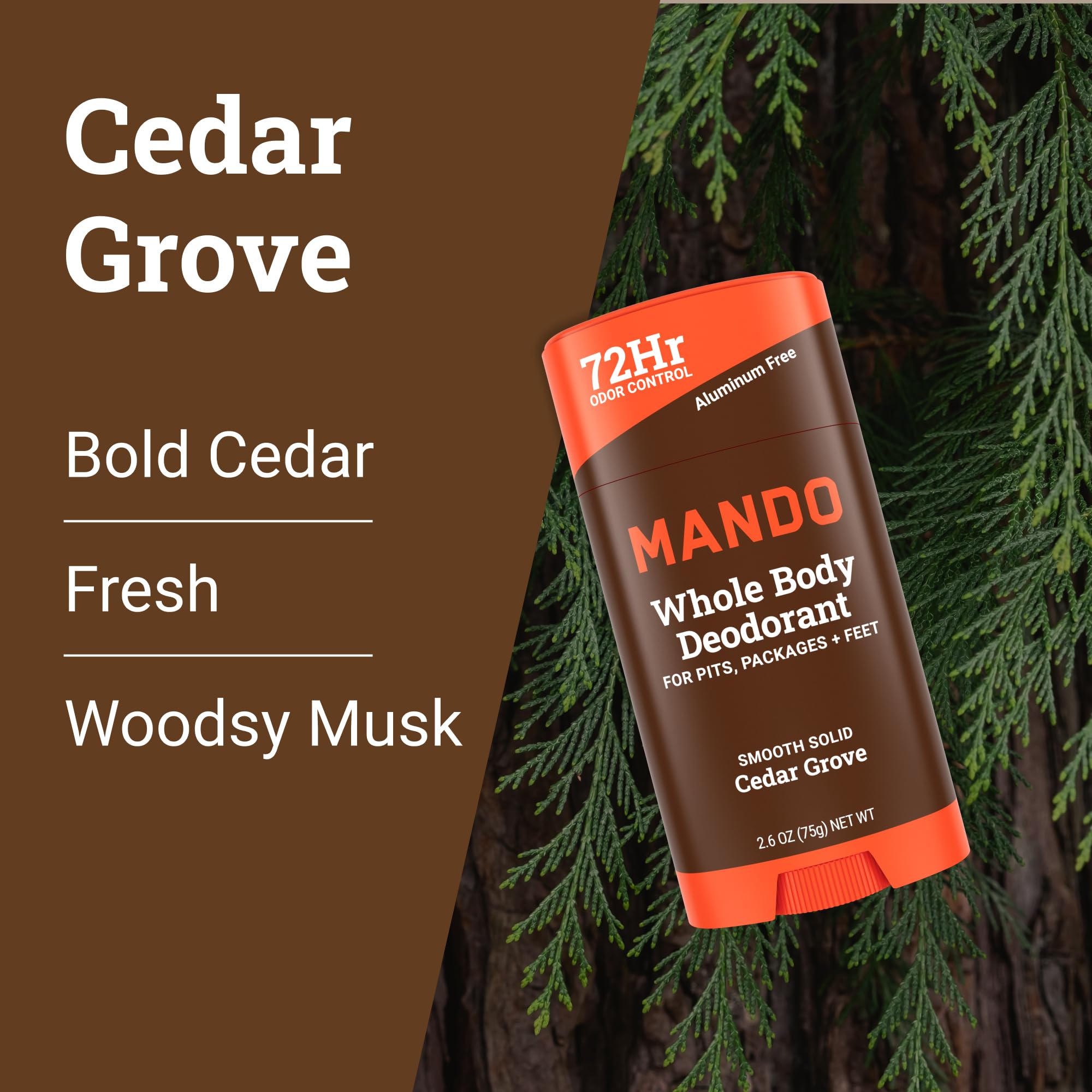Mando applied to underarm demonstrating discreet odor control benefit