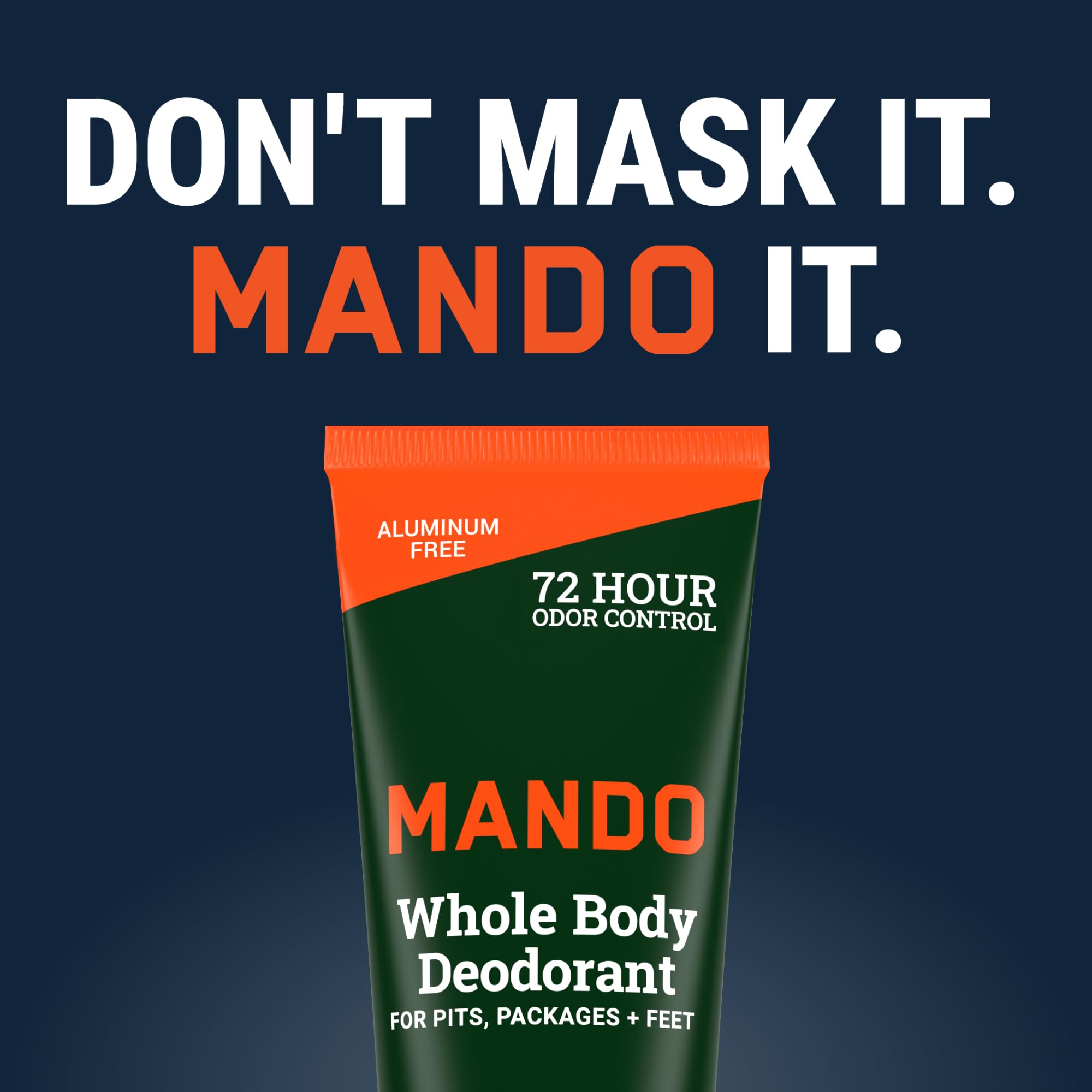 Mando being applied to feet in shower setting showing foot odor control benefit effective