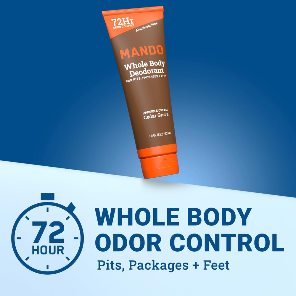 Mando open tube showing cream texture for precise targeted application