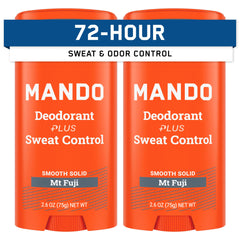 Mando pack front showing Mt Fuji scent and two sticks for reliable protection
