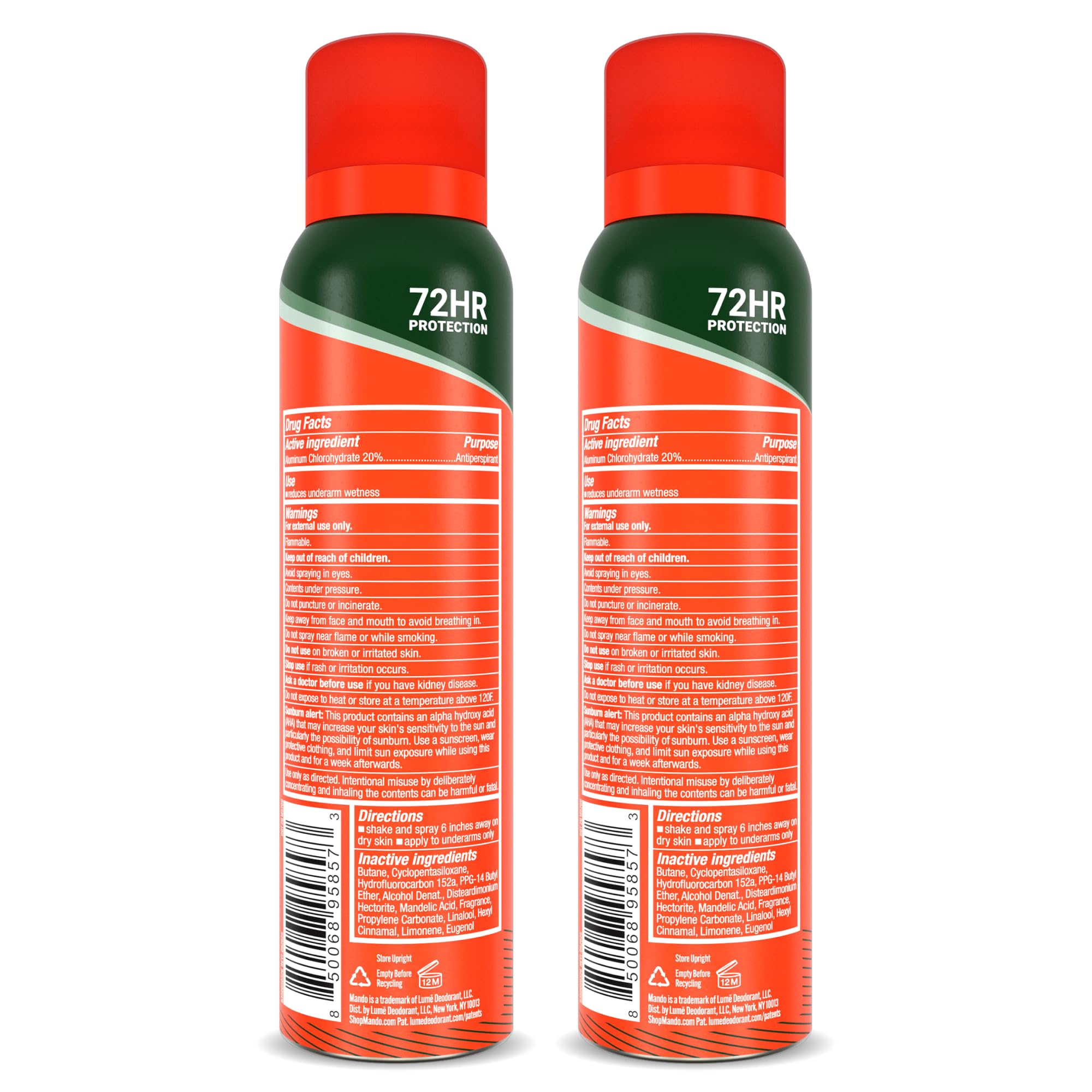 Mando ingredients panel on packaging showing cleaner formulation benefit