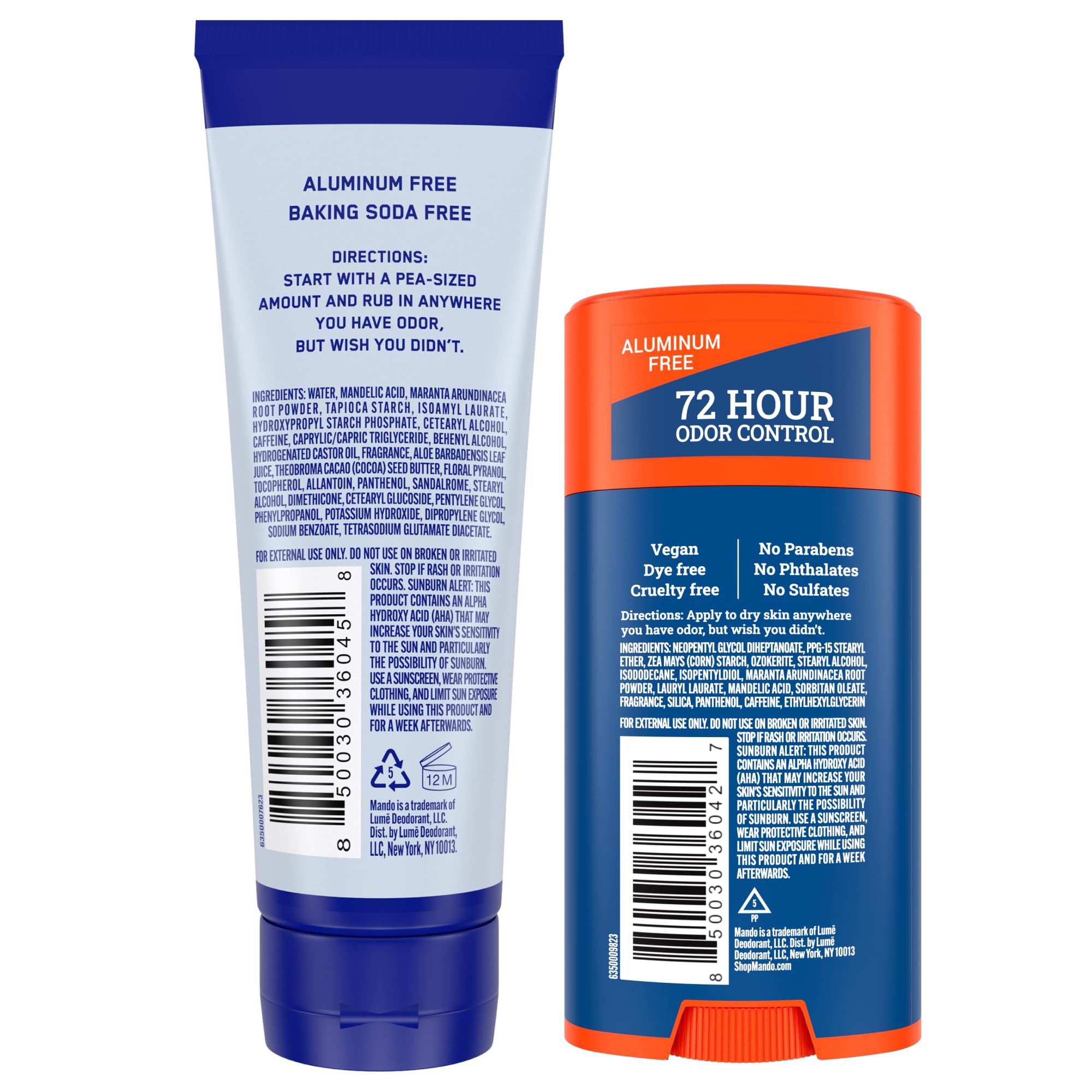 Mando solid stick open demonstrating easy underarm application and quick protection