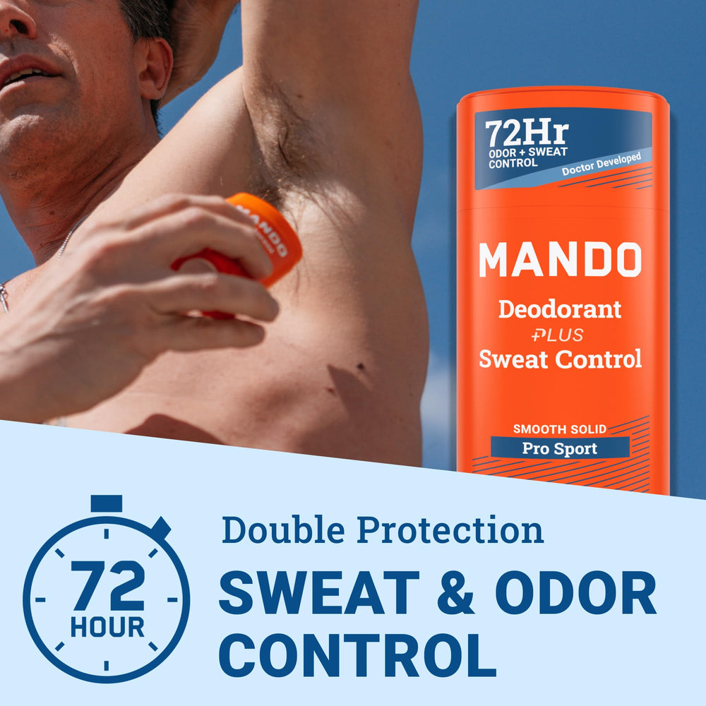 Mando Pro Sport stick open top showing smooth application and quick-dry benefit