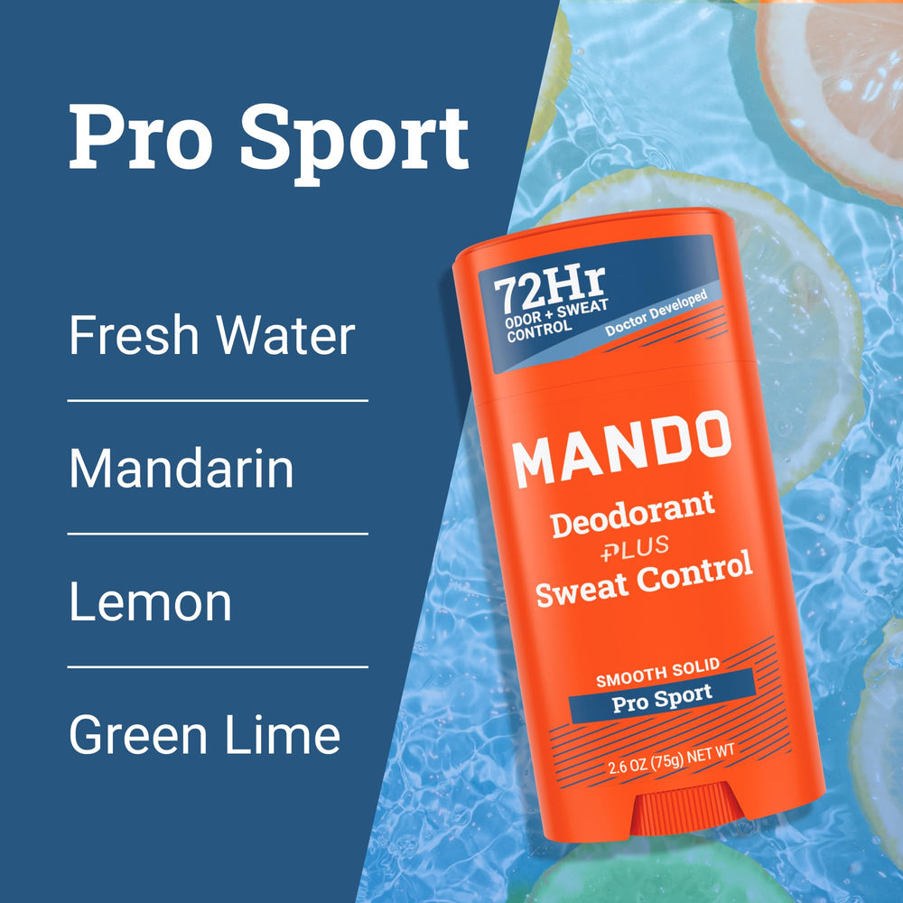 Mando Pro Sport on bathroom shelf showing morning routine convenience benefit