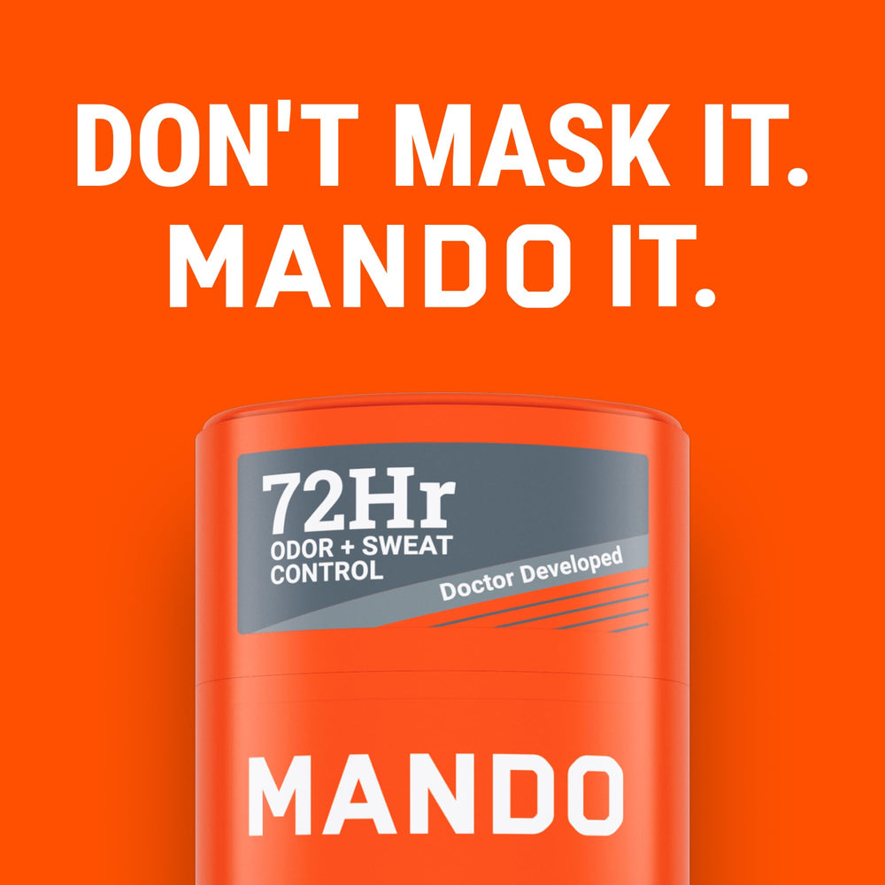 Sensitive skin symbol with Mando indicating gentle, dermatologist-approved formula