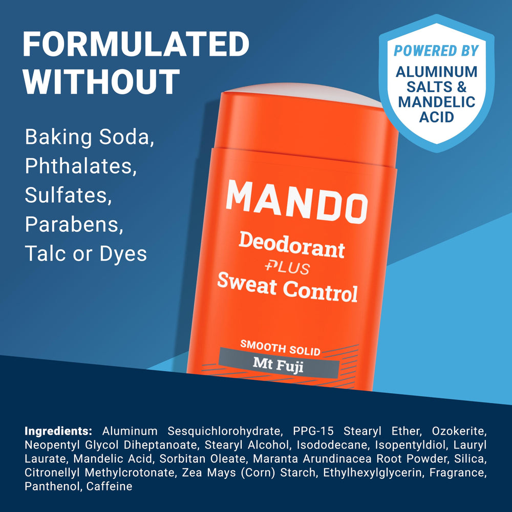 Mando two-pack beside ruler to show size and travel-friendly benefit