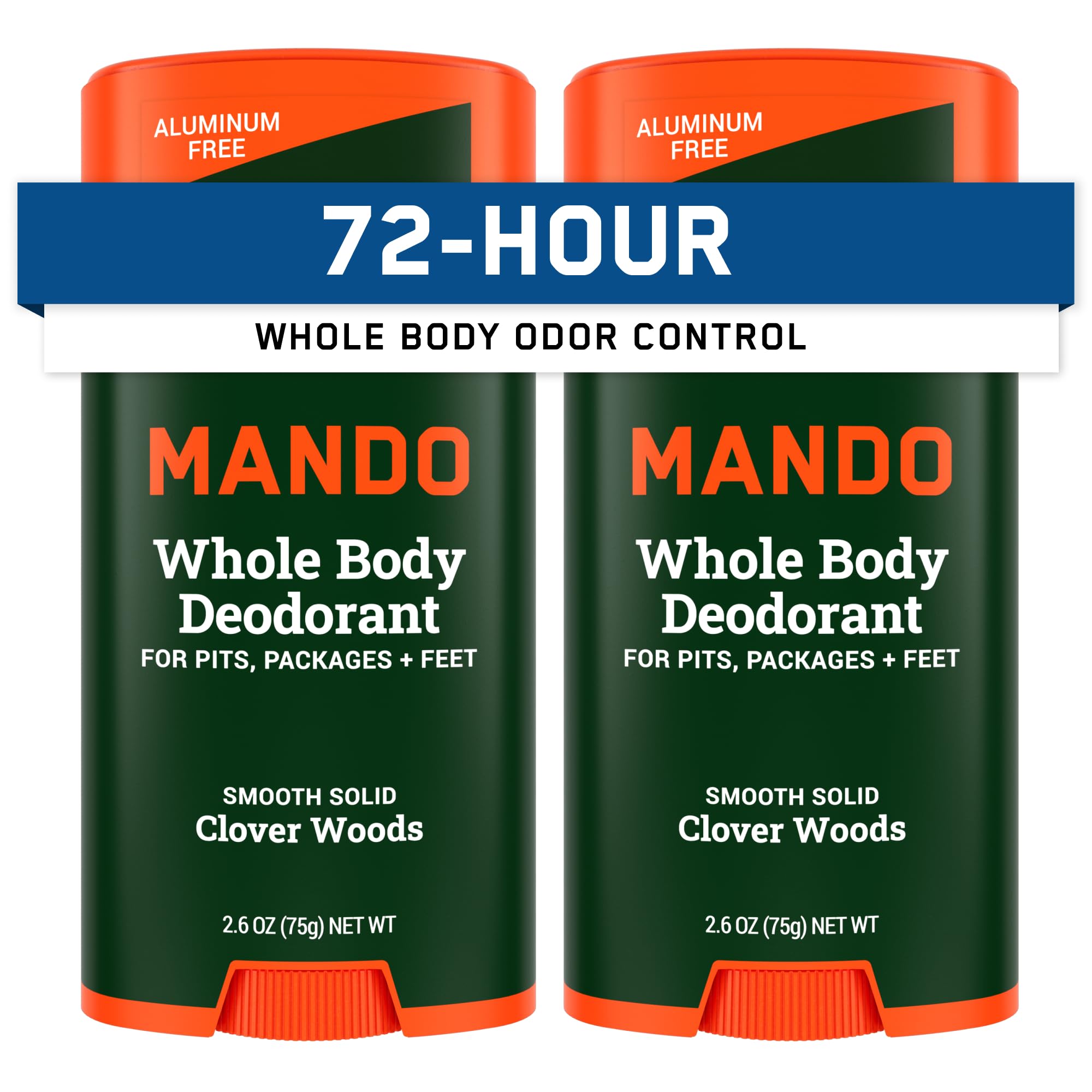 Mando Woods front packaging showing two solid sticks for long-lasting odor control