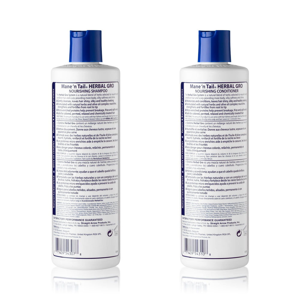 Mane 'n Tail label close-up highlighting product details