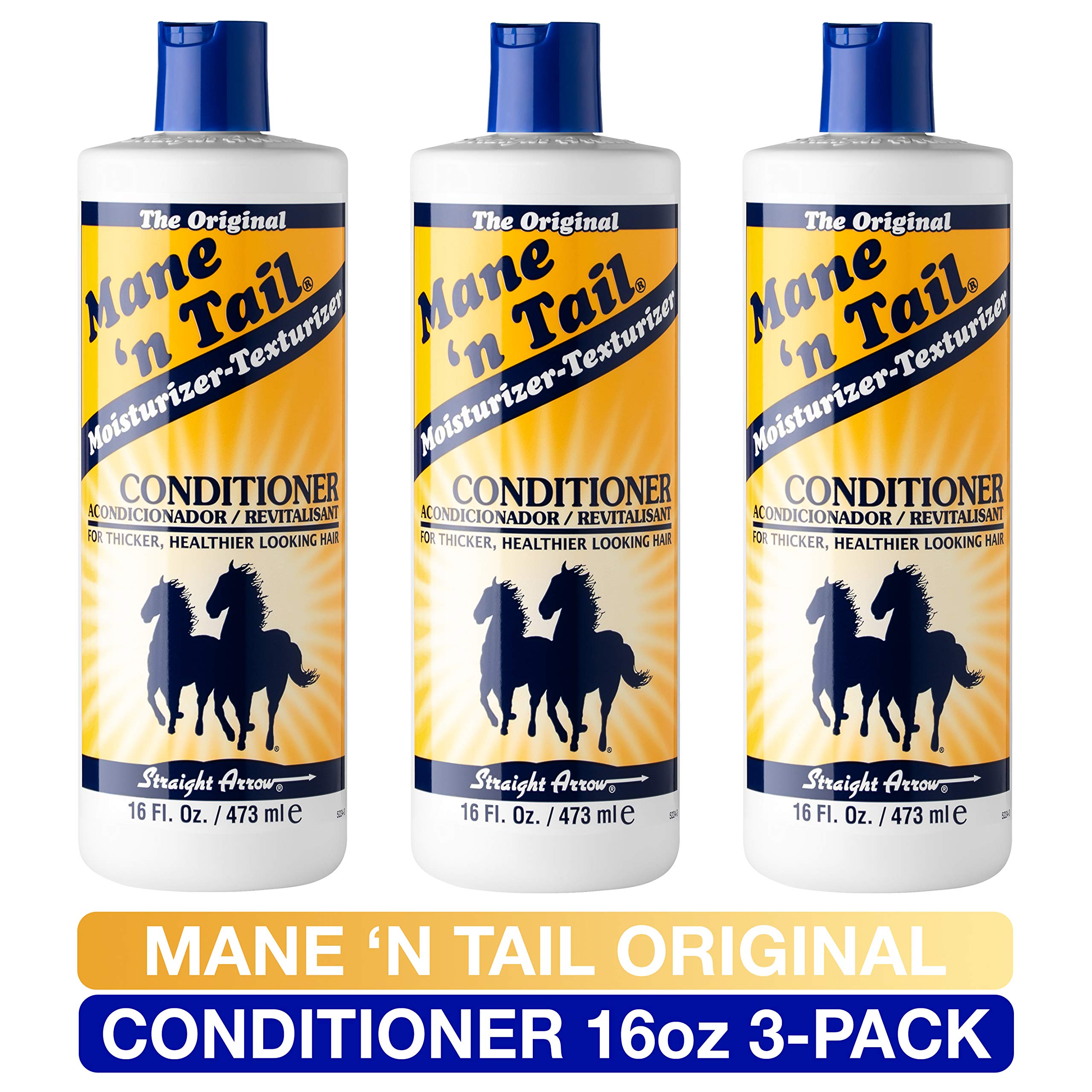 Mane 'n Tail conditioner in hand application demonstrating detangling and slip benefit