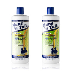 Mane 'n Tail front packaging showing both 27.05oz bottles and benefits