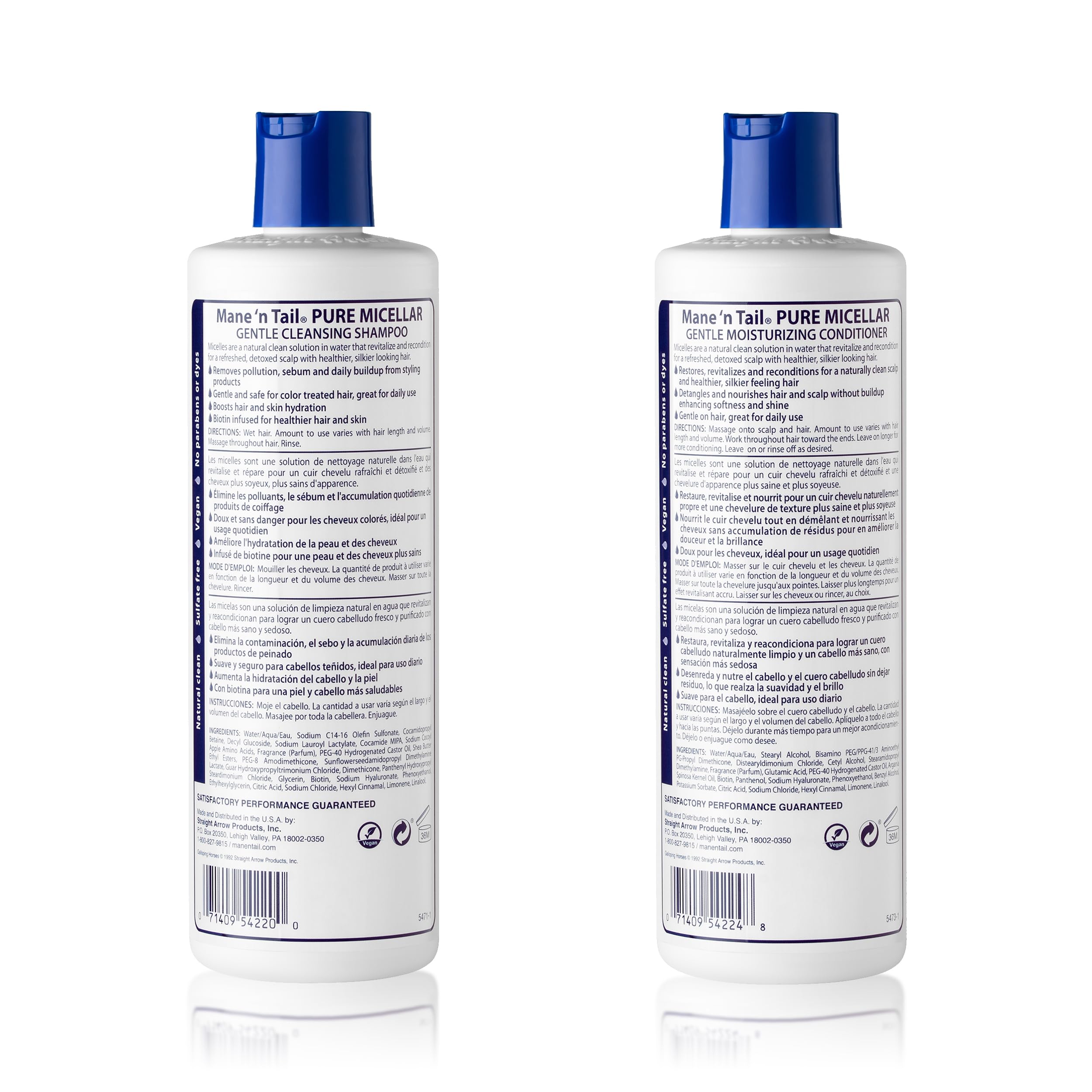 Mane 'n Tail shampoo pump closeup highlighting gentle dispensing benefit
