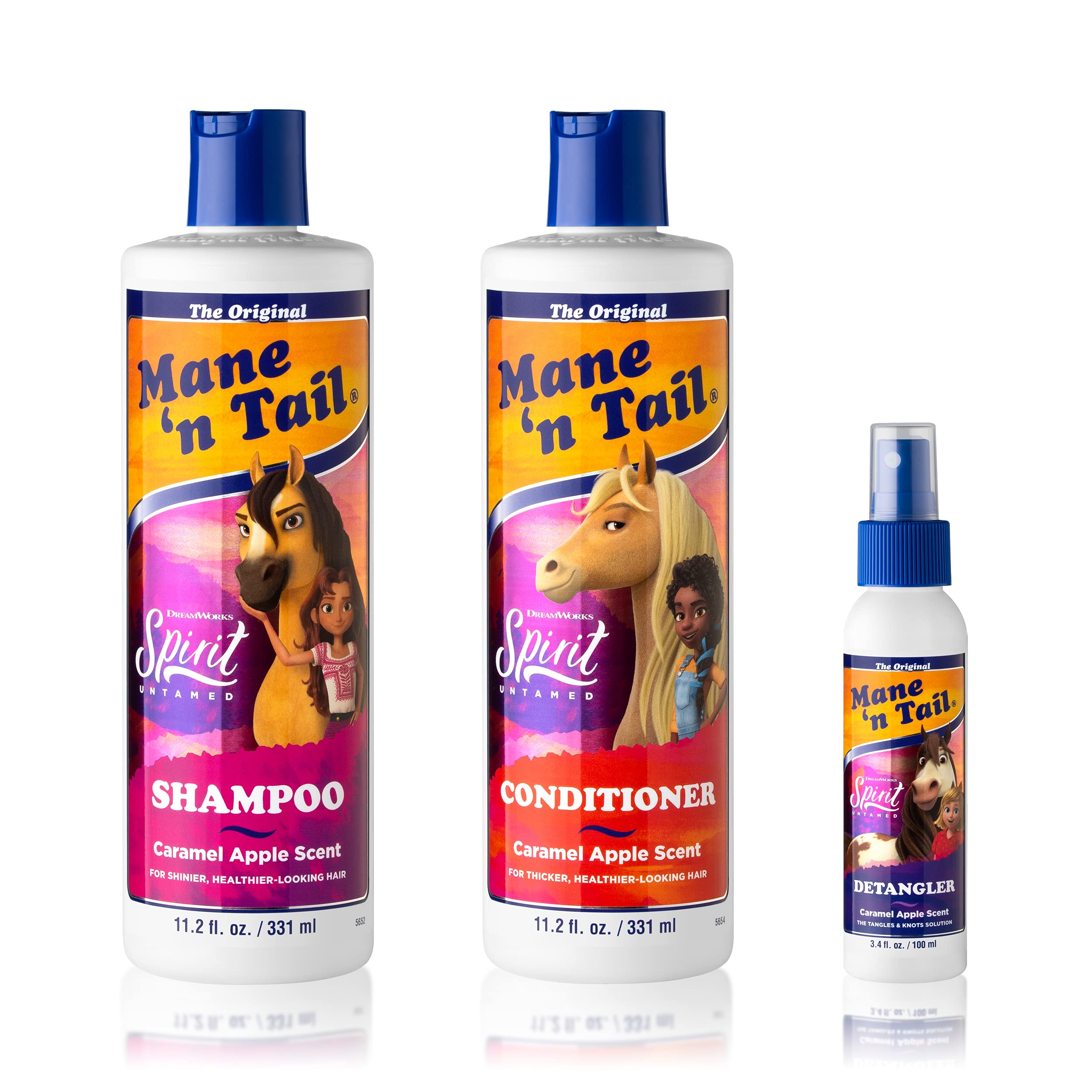 Mane 'n Tail front packaging showing shampoo conditioner detangler and benefits