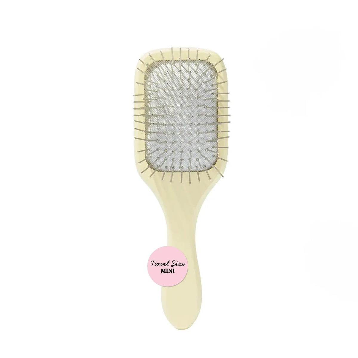 Mane mini brush front packaging shows compact detangler and benefits