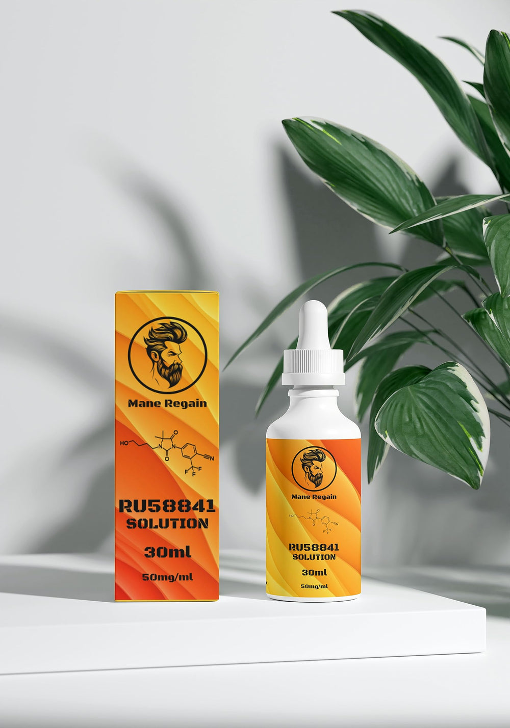 Mane Regain applied to scalp in bathroom routine highlighting easy daily use