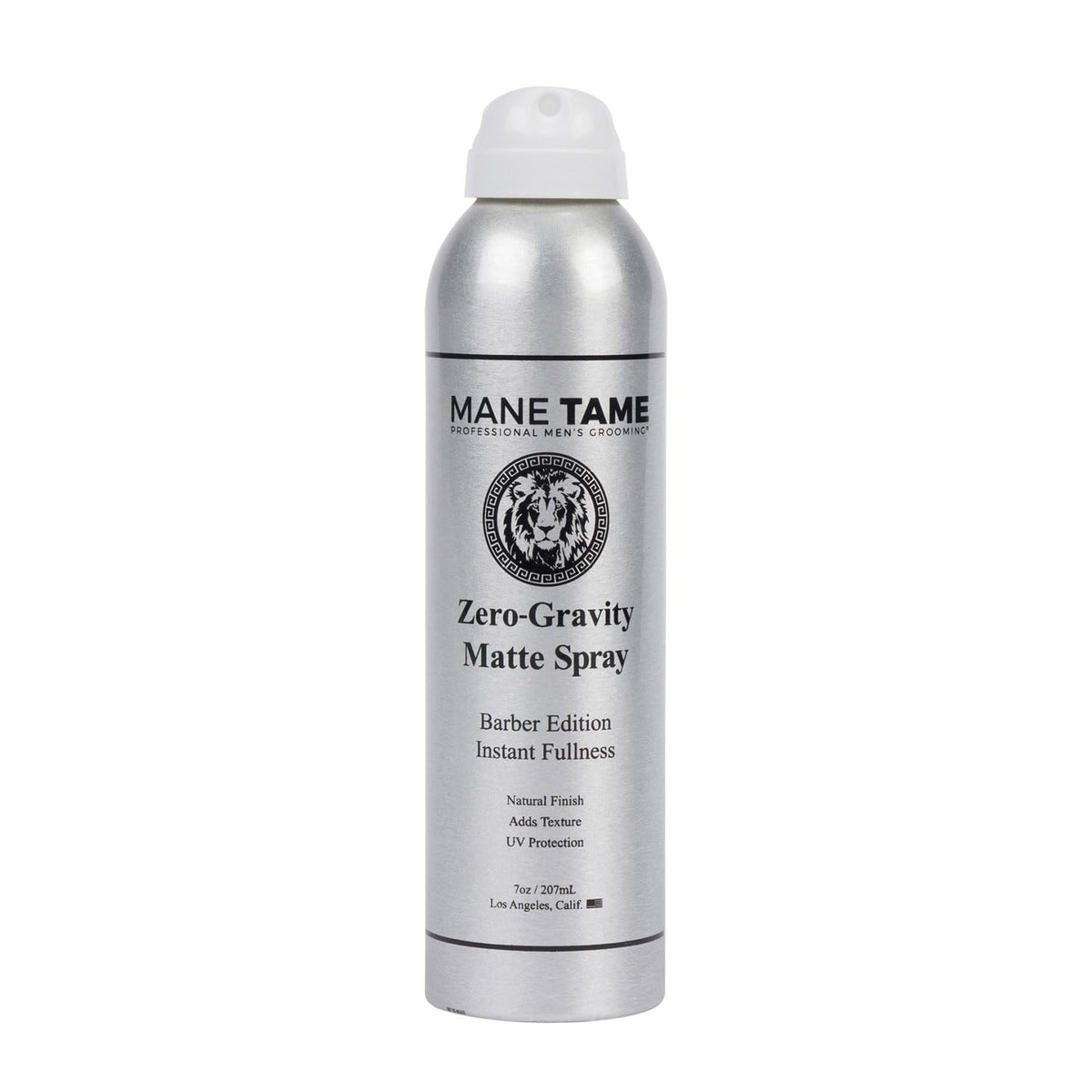 Mane Tame front packaging showing 7oz matte spray and product branding benefits