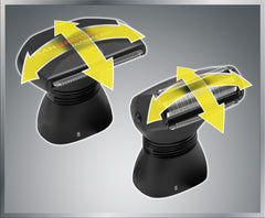 MANGROOMER extended handle locked in place for extra reach and control