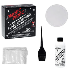 MANIC PANIC dust-free bleach powder close-up demonstrating fine texture for even lift