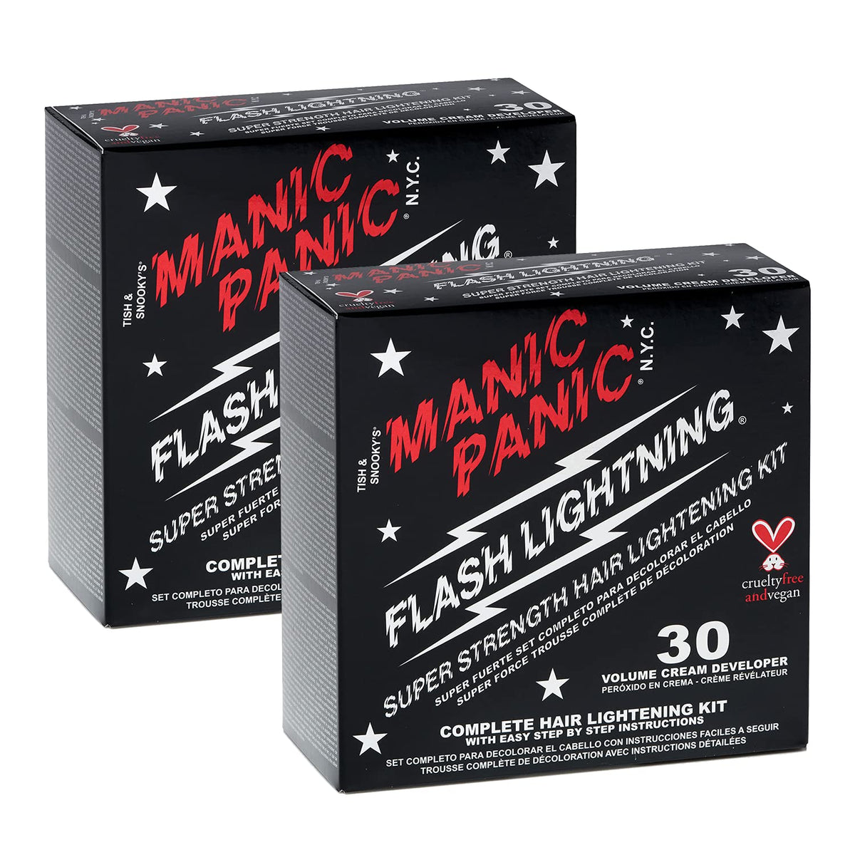 MANIC PANIC front packaging showing kit contents and vegan badge for clear product overview