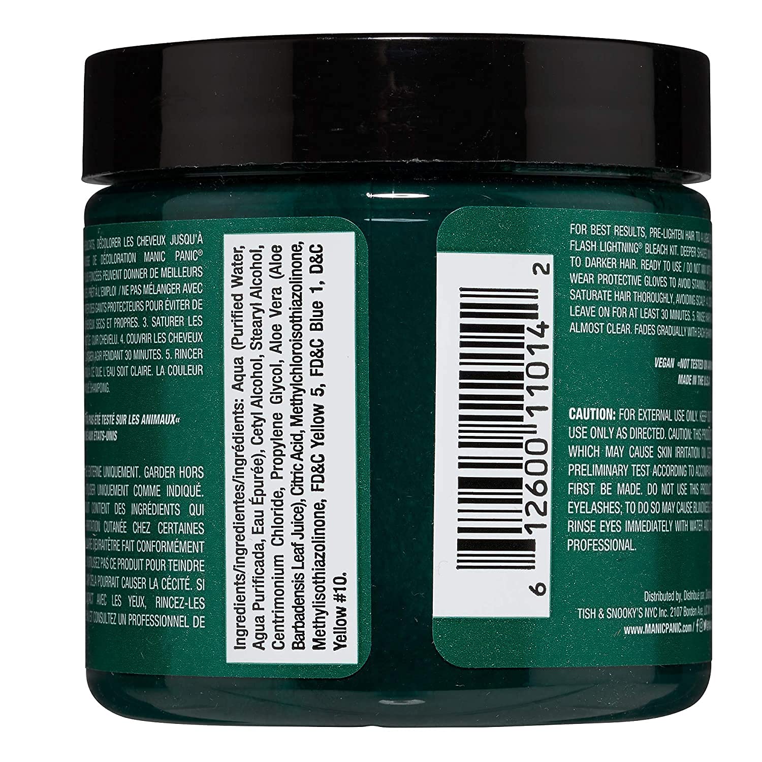 MANIC PANIC green envy texture close-up highlighting creamy formula and even coverage benefit