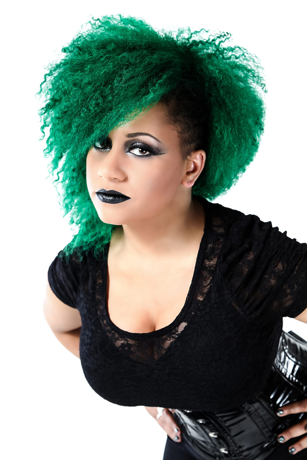 MANIC PANIC green envy 4 oz tub in hand illustrating true scale and value benefit