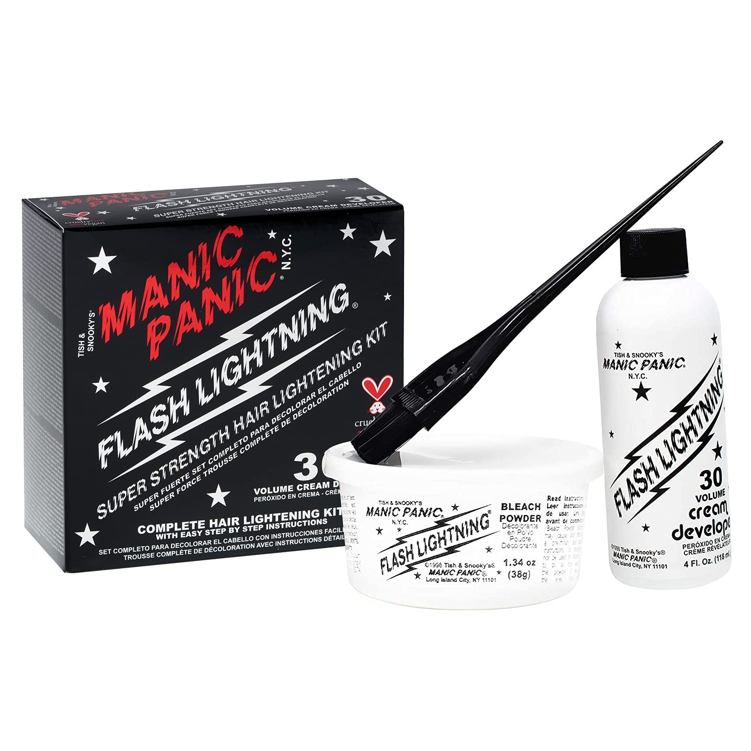 MANIC PANIC product label close-up showing vegan and cruelty-free claims for shopper trust