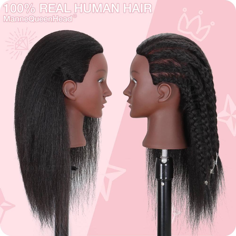 MannequeenHead tools pack with combs clips and scissors for ready-to-use practice