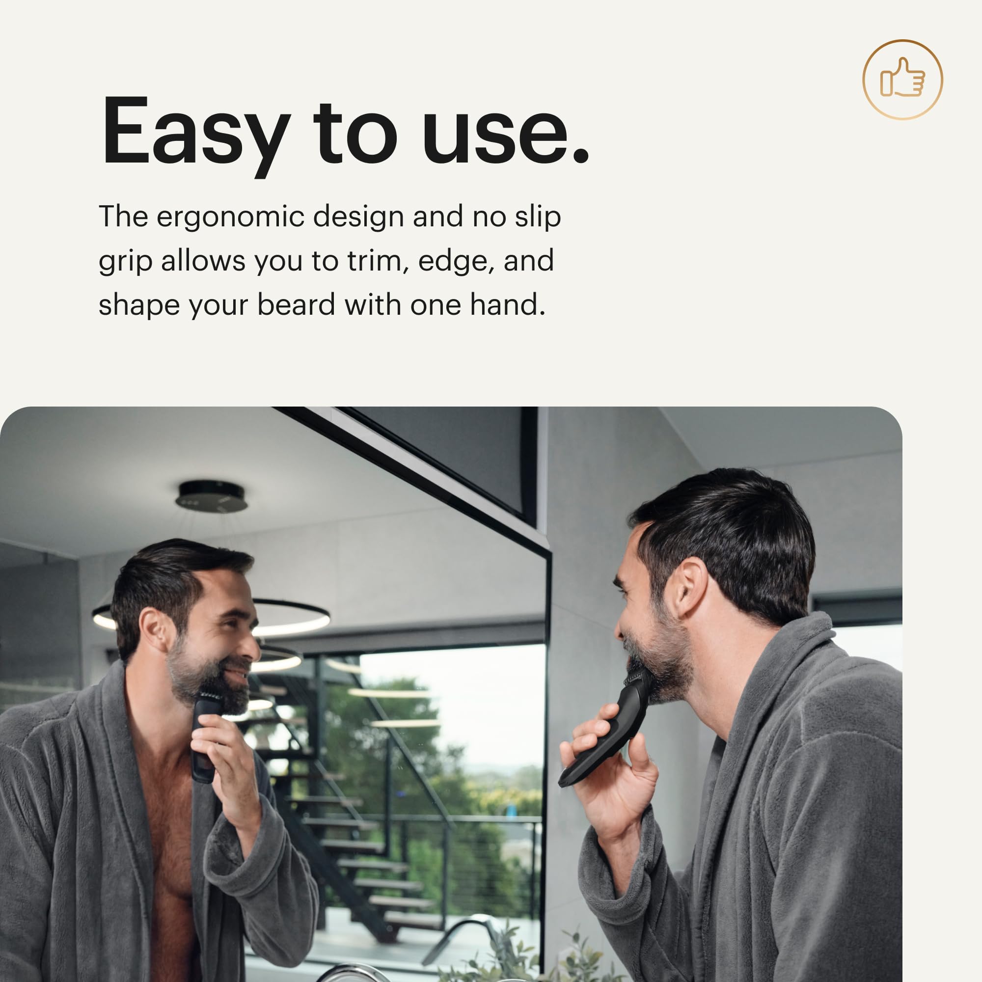 MANSCAPED Beard Hedger PLUS length slider closeup showing 14 adjustable settings