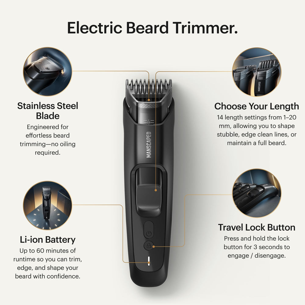MANSCAPED Beard Hedger PLUS side profile showing ergonomic grip and balance