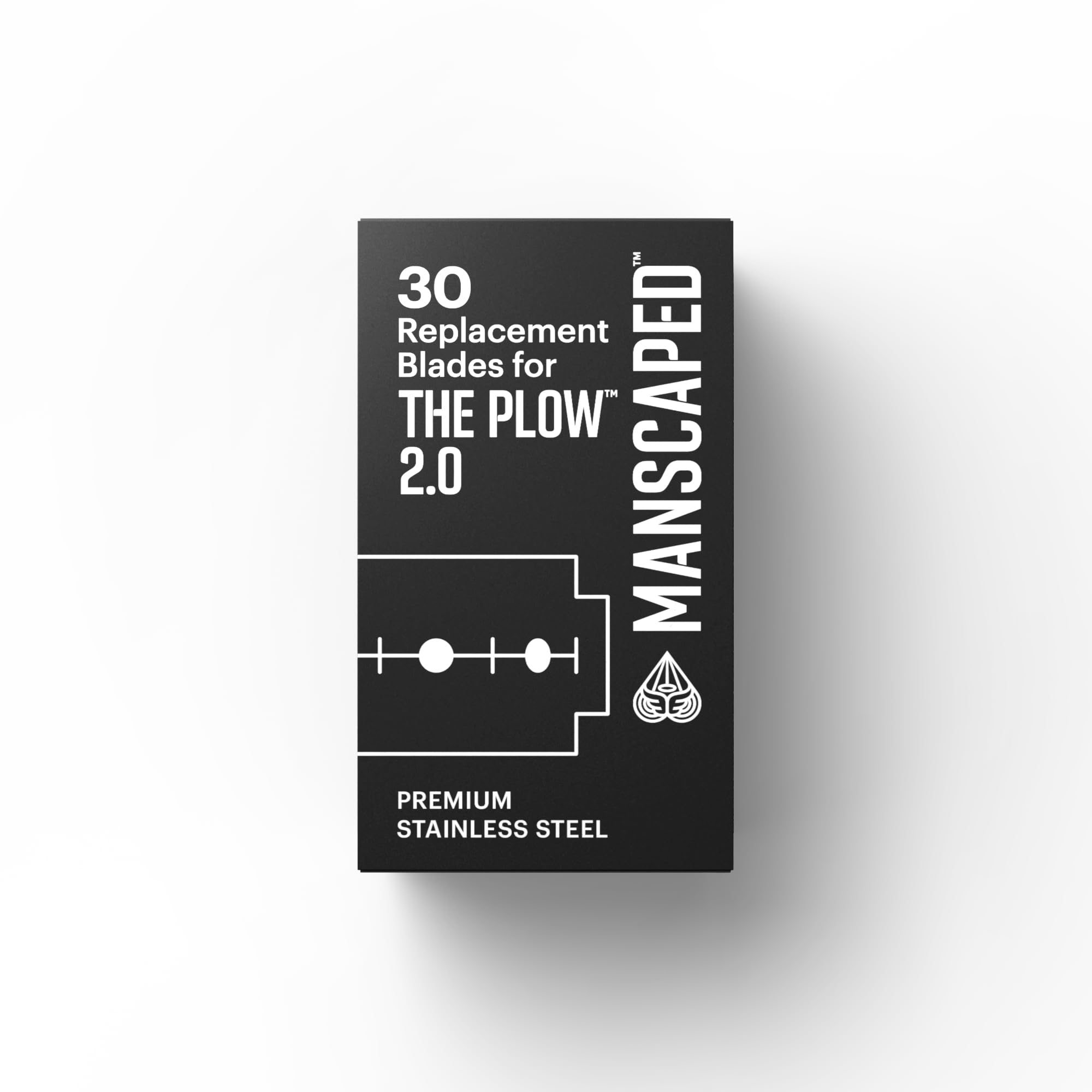 MANSCAPED blade installed in The Plow razor demonstrating easy replacement