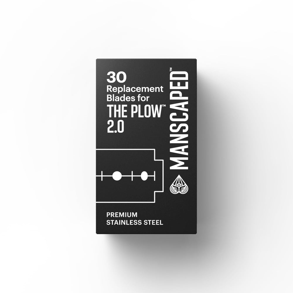MANSCAPED blade installed in The Plow razor demonstrating easy replacement