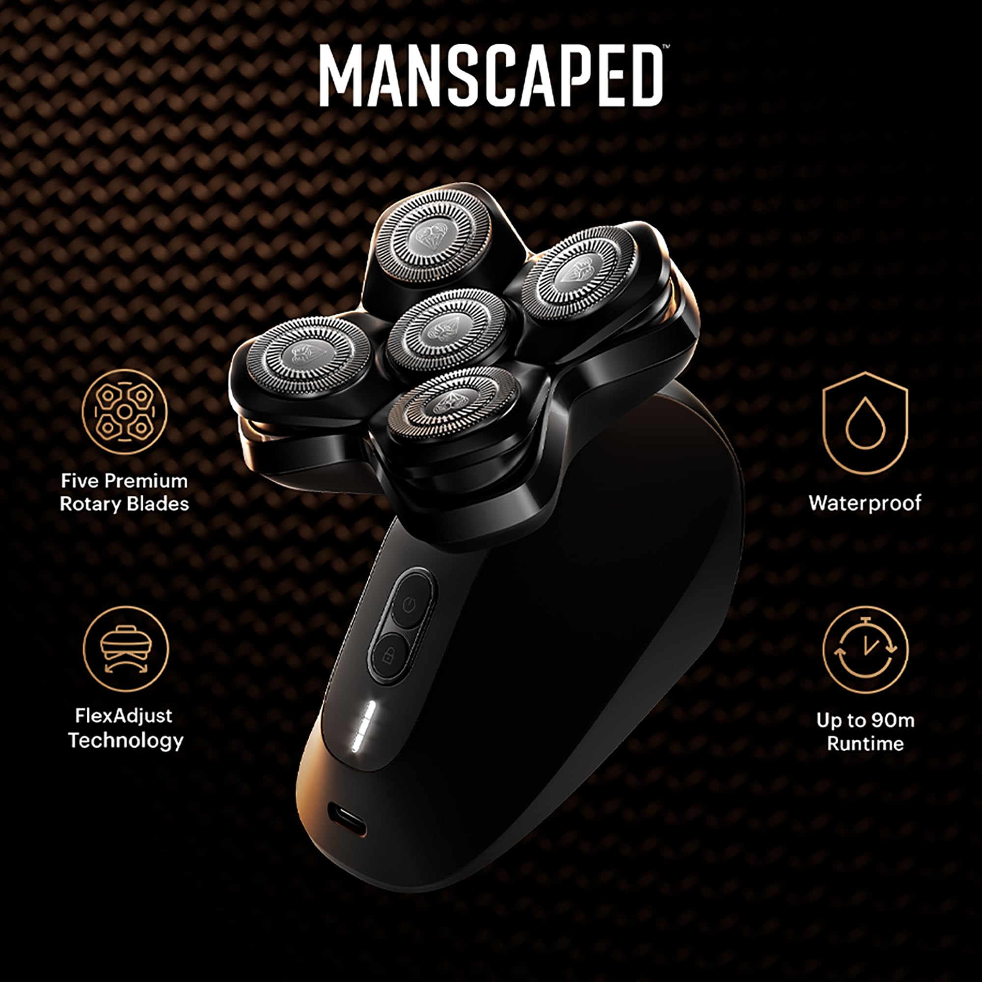 MANSCAPED ergonomic grip image demonstrating comfortable handling benefit