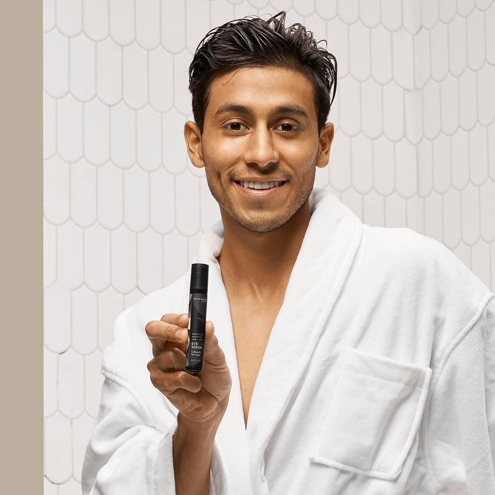 MANSCAPED on bathroom vanity in lifestyle scene for morning skincare routine
