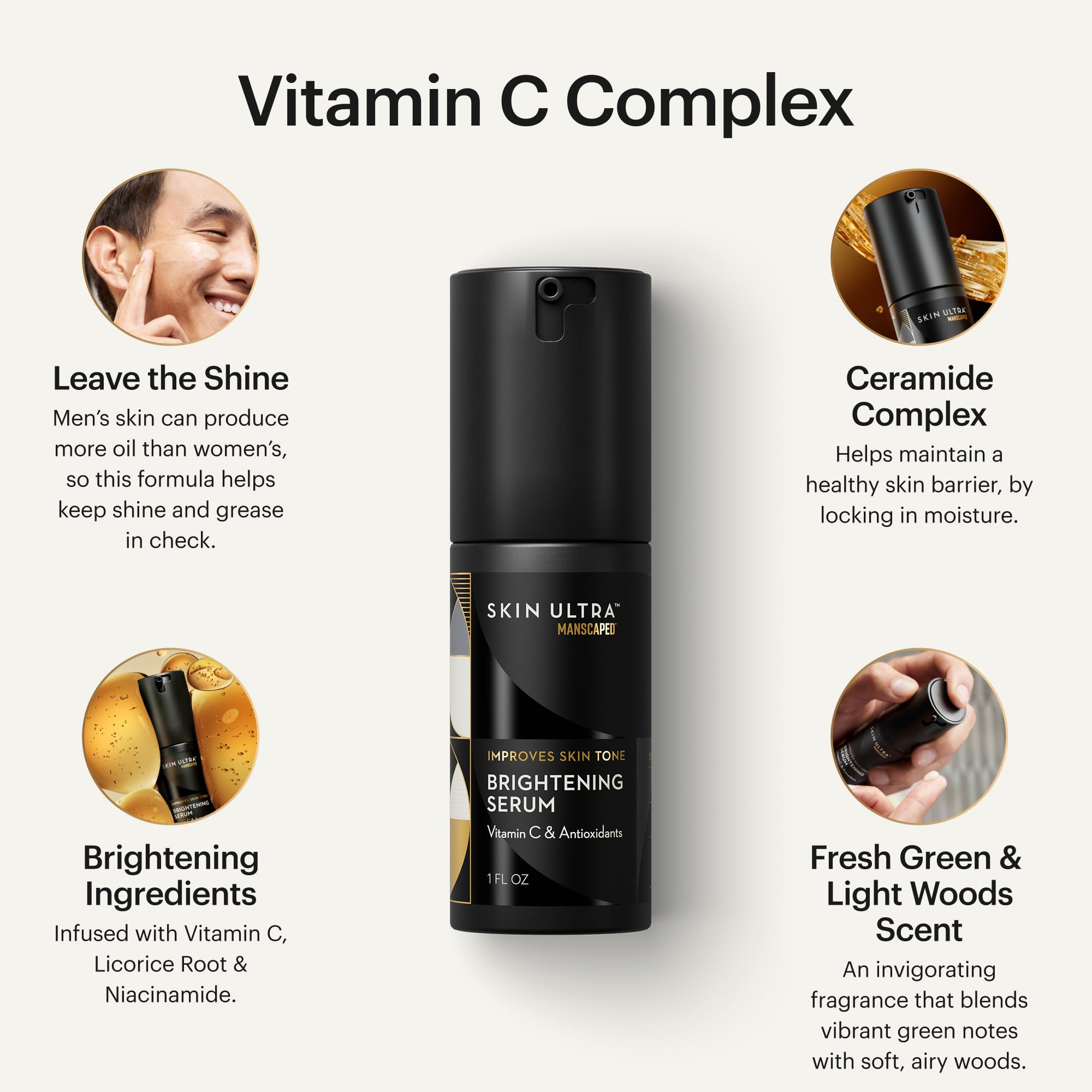 MANSCAPED moisturizer absorbed into skin illustrating non-greasy hydration and comfort