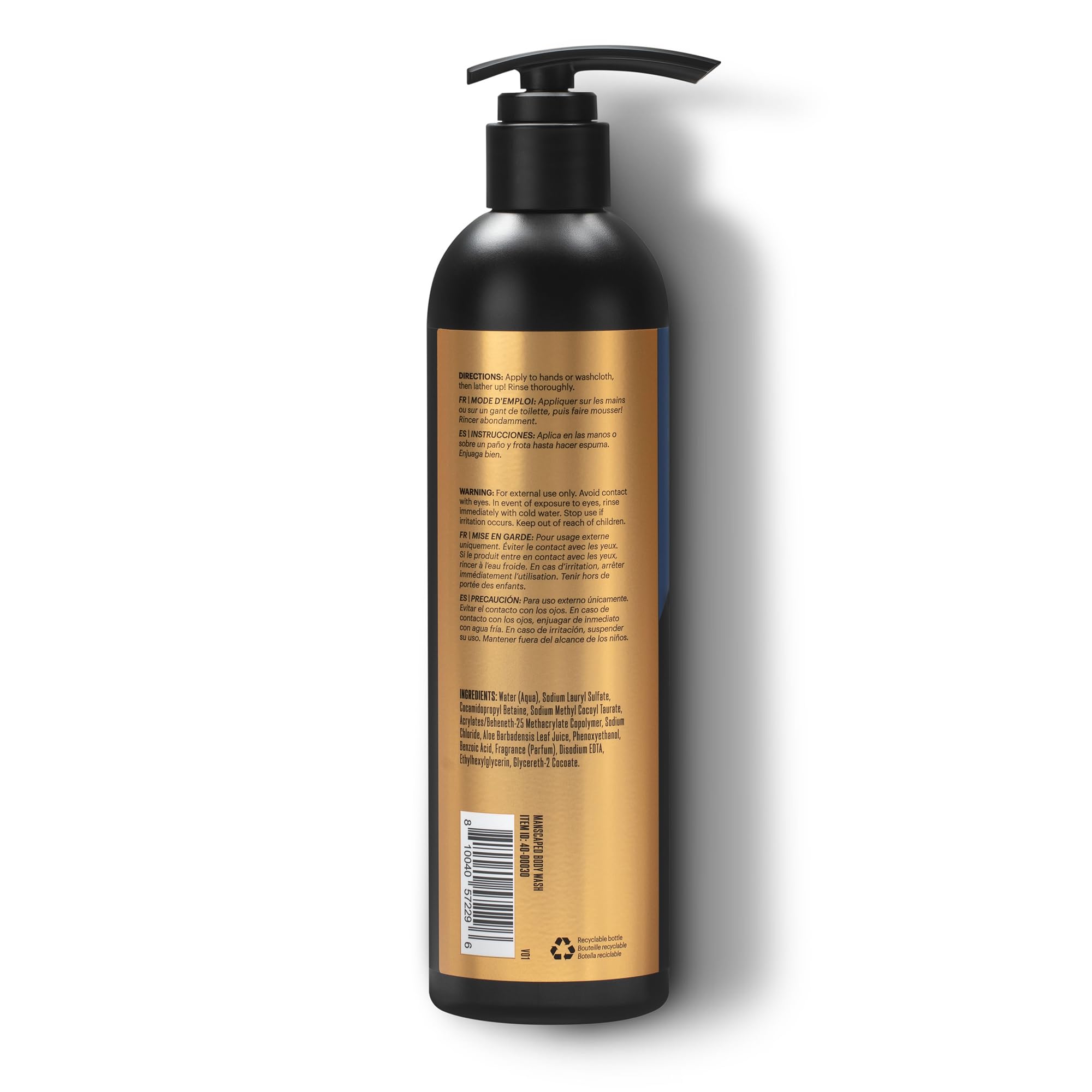 MANSCAPED two bottles styled on bathroom shelf conveying grooming routine readiness