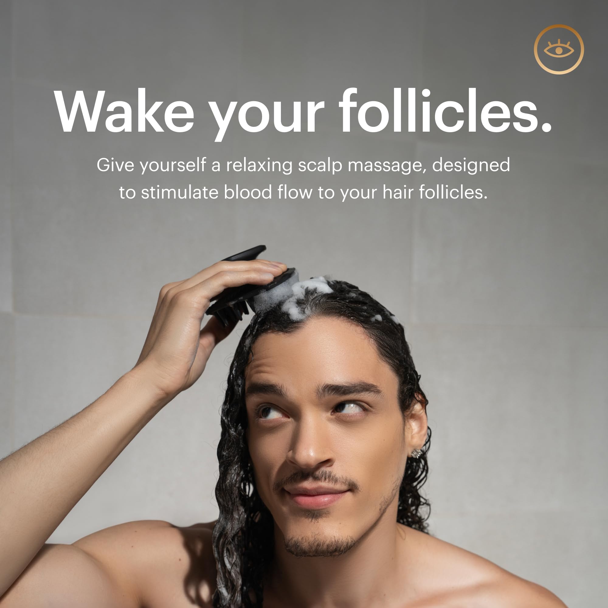 MANSCAPED Scalp Buffer close-up of silicone bristles for gentle exfoliation
