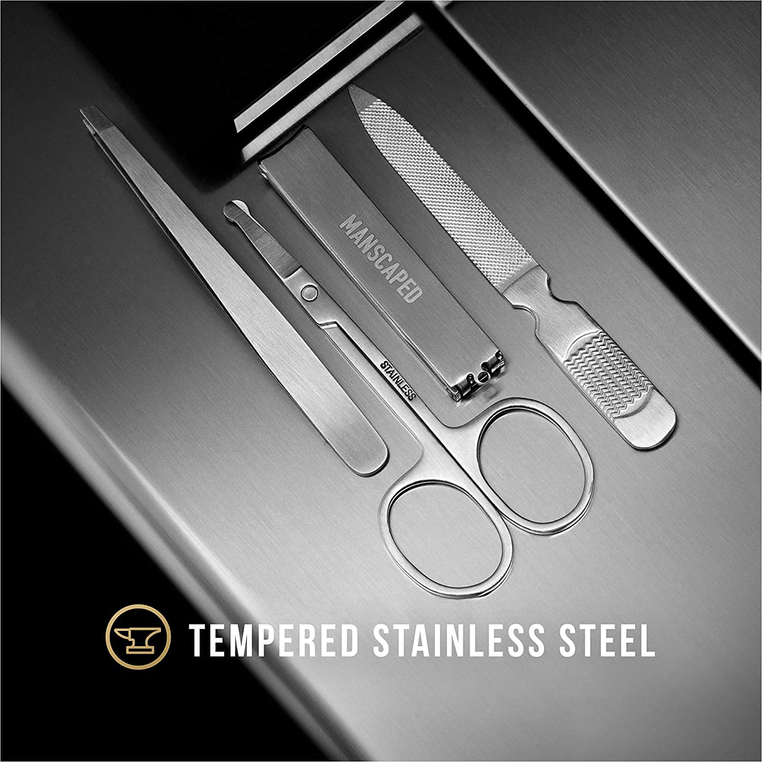 MANSCAPED fingernail clippers close-up showing precise cutting edge benefit