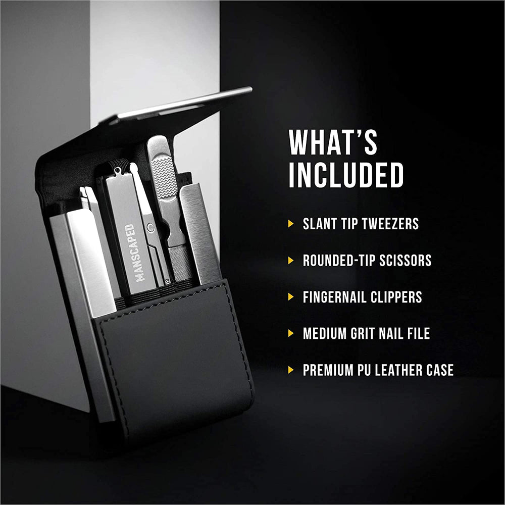 MANSCAPED kit shown next to coin to demonstrate compact size benefit
