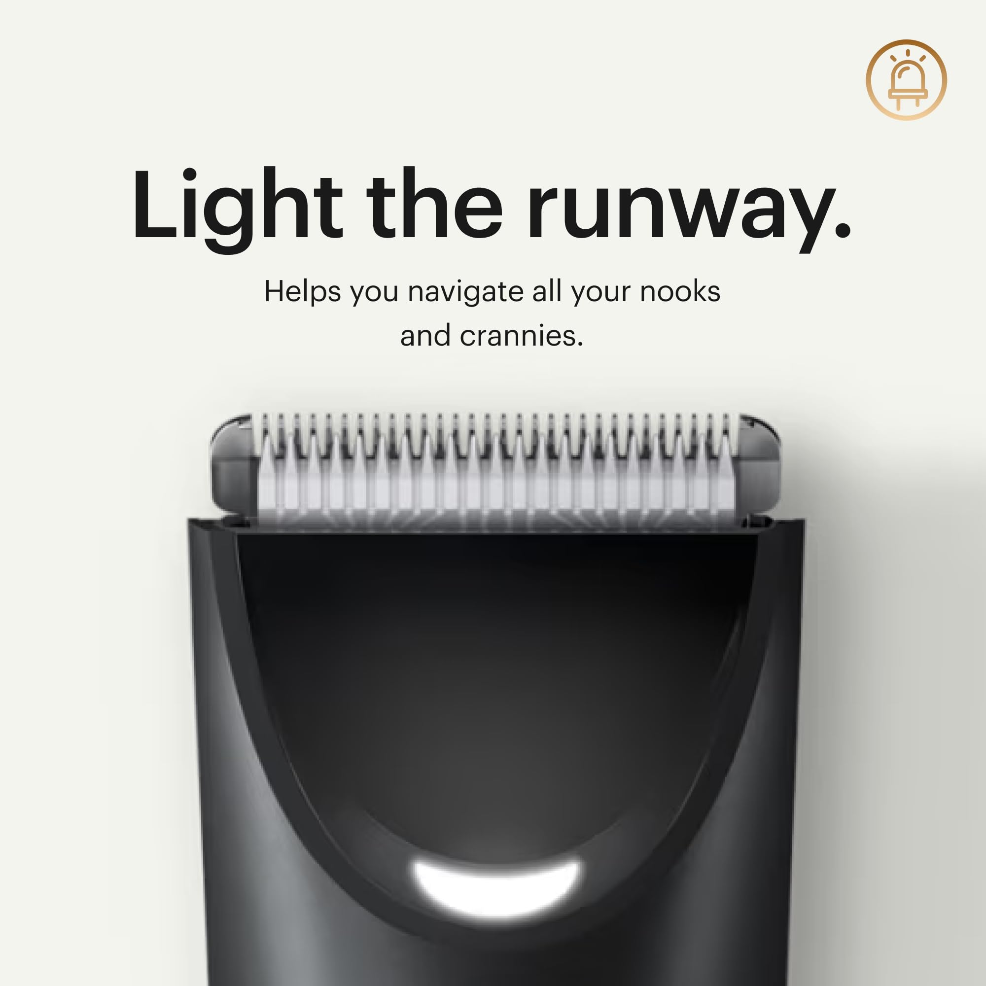 MANSCAPED trimmer rinsed under tap showing waterproof cleaning benefit