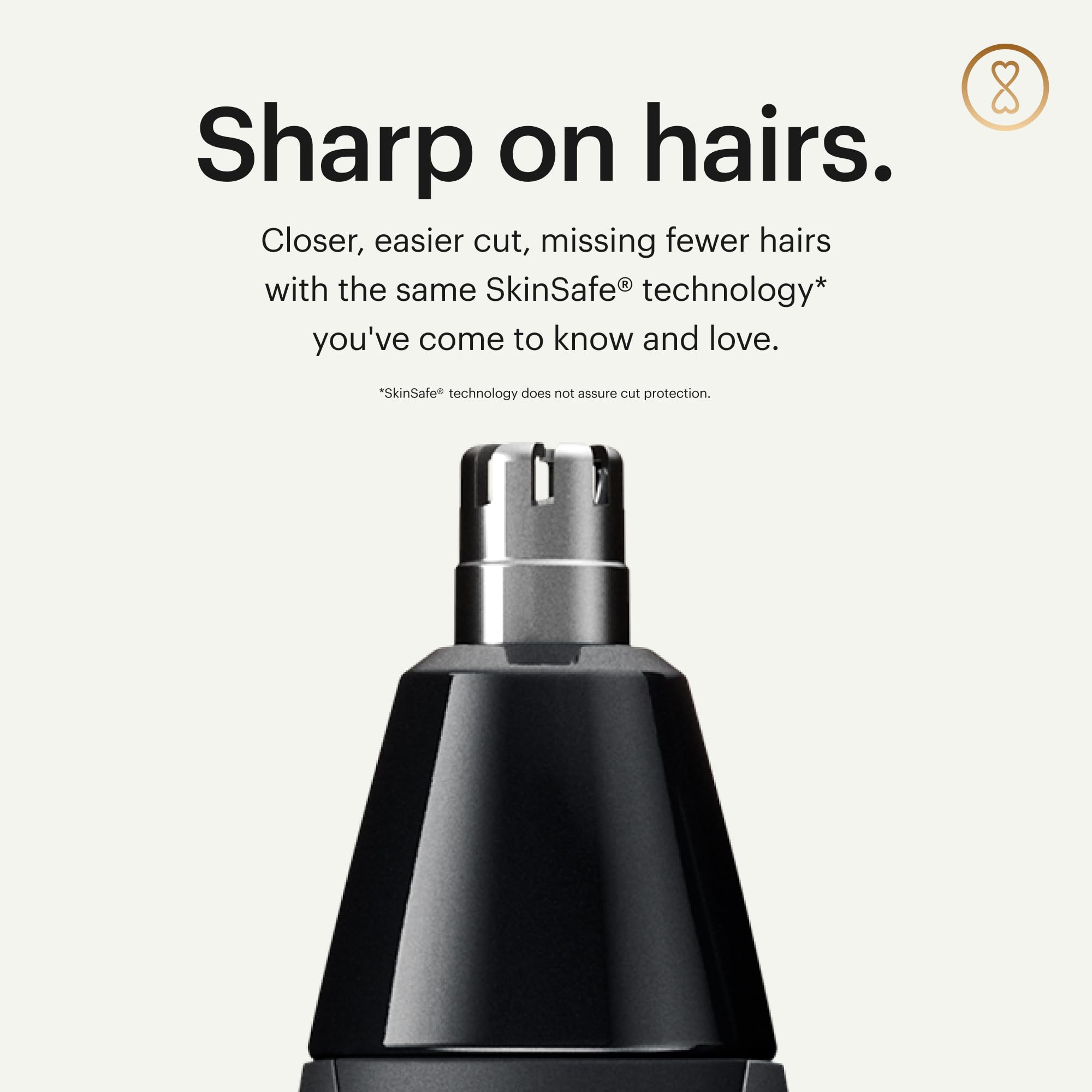 MANSCAPED trimmer held in hand to show size and travel-friendly benefit