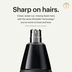 MANSCAPED trimmer held in hand to show size and travel-friendly benefit