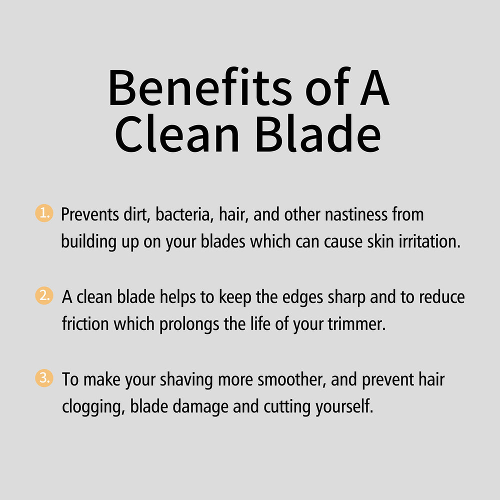 MANSPOT replacement blade mounted on trimmer showing improved cutting performance