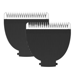 MANSPOT front view of two black replacement blades showing product details and convenience