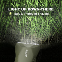 MANSPOT LED light detail illuminating skin for precise, safe grooming